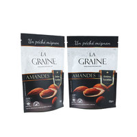 Sac en mylar debout imprimé de logo personnalisé emballage en feuille d'aluminium avec fenêtre beurre d'arachide et sauce mayonnaise ketchup Doypack