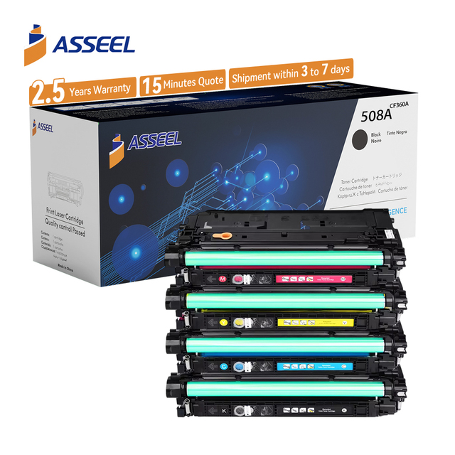 Color Toner Cartridge 508A CF360A CF361A CF362A CF363A T10 T10L for hp Color Laser Jet Enterprise M552dn M553n M577dn Printer