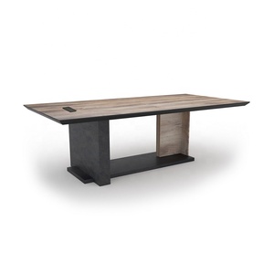 small wooden furniture retangular contamporary office conference room meeting table
