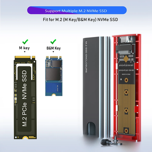 2 In 1 Ssd durumda Usb 3.1 tip C kılıf De Ssd Pcie 2 In 1 Rgb <span class=keywords><strong>M</strong></span>.2 Ssd Usb C harici muhafaza - Product Image 4