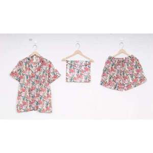 Nuevo Conjunto de Pijama Corto de Satén con Estampado de Letras para Mujer, Ropa de Dormir con Cintura Elástica, Precio al por Mayor - Product Image 3