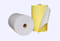 Chine Fabricant d'origine 80gsm auto-adhésif haute brillance enduit papier autocollant étiquette Jumbo rouleau