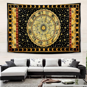 Sol Dios Boho Arte Espiritual colgante de pared diseño personalizado Boho poliéster <span class=keywords><strong>tapiz</strong></span> para decoración de sala de estar técnica tejida - Product Image 5
