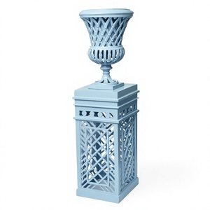 <b>Best</b> selling Lattice Cast Aluminum Royal Garden Urn Vase Planter with Pedestal for Indoor & Outdoor Home,Garden,Hotel Wedding - Product Image 3