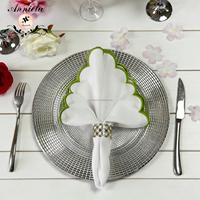 ANNIELU Sets de table en polyester solide résistants à la chaleur, nappes pour la décoration de mariages, fêtes et événements, fournitures hôtelières
