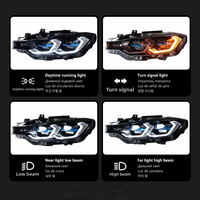 Phares LED dorés CREULI de qualité supérieure pour BMW F30 2012-2019, projecteur laser Spoon, feux de jour DRL, clignotants, prix d'usine