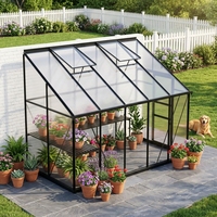 Serre en aluminium avec panneaux en polycarbonate, idéale pour une utilisation domestique