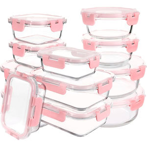 New Design Multifunctional Meal Prep <b>Containers</b> Bpa Free Glass <b>Food</b> <b>Container</b> Leak Proof Lunch Box With Glass Lid - Product Image 1