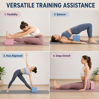 Bloc de Yoga Professionnel Minimaliste en Mousse EVA 23x15x7.5cm Léger pour l'Équilibre, l'Alignement et la Flexibilité Pilates