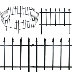 Recinzione Decorativa in Metallo per Giardino ARIFARO, 46cm di Altezza x 56cm di Larghezza (5 Pannelli Totali 2,8m), Barriera per Cani, Recinzione da Giardino Prodotta in Cina - Product Image 1