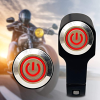 Interrupteur de guidon étanche DC12V pour moto, interrupteur de guidon pour klaxon, boutons pour éclairage de moto, compatible avec 7/8 pouces