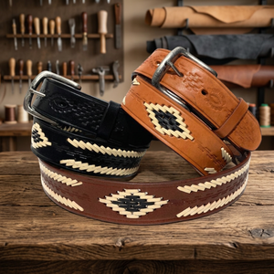 Cinturón de Cuero Genuino para Hombre, Estilo Vintage, Hebilla Cuadrada de Acero, Resistente al Agua, Ligero y Ecológico, Marca B.S INTERNATIONAL - Product Image 1