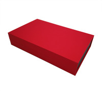 Boîte cadeau rigide en carton personnalisable et durable avec estampage à chaud or, revêtement UV et impression offset pour mariage et bijoux