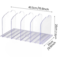 Organisateur de sacs à main modulaire à 5 compartiments, insert en plastique, résistant à l'eau, pour armoire, style moderne