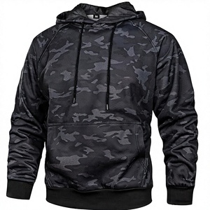 Sweat à capuche personnalisé 100 % coton imprimé camouflage pour homme, coupe oversize, coupe-vent, épais et luxueux - Product Image 4