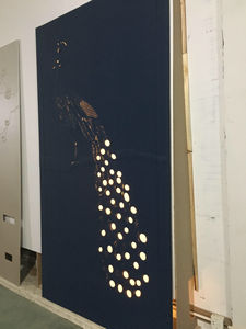 لوحة حائط خلفية متوهجة حديثة ثلاثية الأبعاد من الجلد ، ديكور منزلي عالي الجودة ، مقاوم للماء ومقاوم للرطوبة - Product Image 5