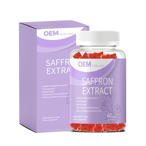 OEM Private Label <b>Saffron</b> Gummies Pure Extract <b>Saffron</b> <b>Supplement</b> Factory Custom Packaging Flexible MOQ - Product Image 1