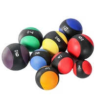 Pelota medicinal de goma sólida de PVC de alta calidad, pelota de Fitness para equilibrio de peso y ejercicio central