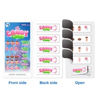Tarjetas con Pestaña Desprendible Personalizadas con Temática de Dulces, Cinco Ventanas, Precio de Fábrica, en Venta