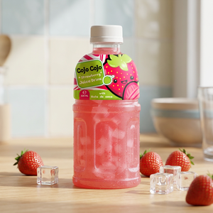Cojo Cojo 10.8 Fl Oz Strawberry <b>Soft</b> <b>Drink</b> 25% Nata De Coco Natural Puree Vietnam Orange Grape Fruit & Vegetable Juice - Product Image 3