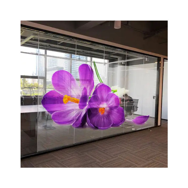 P8 1000x240mm Led Film Self-adhesive Display Flexible Soft Led Transparent Screen Flying Led Window Film