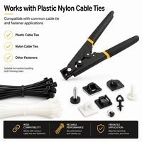 Pistola profesional manual para atar cables, tensor y cortador para bridas de nailon, sujetadores de plástico y gestión de cables