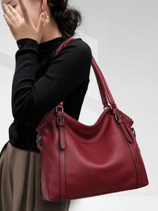 Bolsos de Mano de Cuero Genuino para Mujer, Bolsos de Hombro de Gran Capacidad, Diseño de Moda, Personalizados, Venta al Por Mayor de Fábrica - Product Image 2