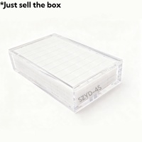 Boîte de rangement en acrylique transparente à épaisseur personnalisée, boîte de présentation en acrylique pour tuiles de mahjong, support de mahjong avec couvercle