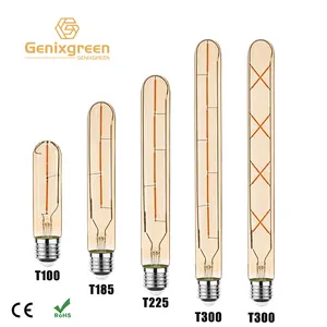 Manufacturer Retro LED Filament Bulbs T185 T225 T300 Led Tube Bulb E27 2W 3W 4W 6W 8W 220V Flame Light For Chandelier Lighting
