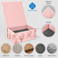 Boîte cadeau rigide avec fermeture magnétique, boîte cadeau pour carte-cadeau, boîte cadeau avec rabat et fermeture magnétique, pliable, pour cadeaux d'entreprise, chaussettes, foulards en soie, parfums