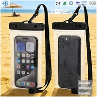 Étui étanche pour téléphone tactile en PVC transparent pour la natation, la plongée, le rafting et les activités de plein air