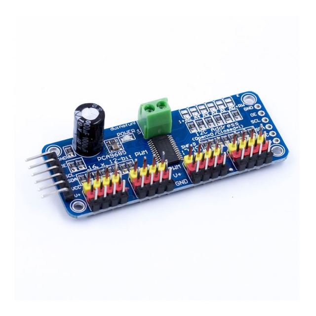 16-Channel 12-Bit PWM/Driver IC PCA9685 with I2C Interface for Raspberry Pi Shield Module