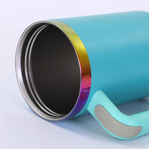 Ingrosso Custom 40oz arcobaleno placcato in acciaio inox doppia parete Tumbler isolato viaggio Laser tazze con manico e coperchio paglia - Product Image 2