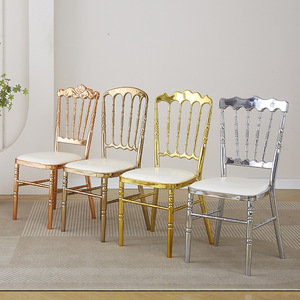 Sillas de Metal de Lujo Personalizadas para Bodas, Estilo Rústico, Apilables, para Fiestas, Banquetes, Comedor, Hotel, Sala de Estar, <span class=keywords><strong>Apartamento</strong></span> - Product Image 1