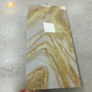 Italian Bathroom Luxury Tiles Manufacturing Decorative China Panel High Quality Gold Porcelain Onyx Stone Tiles For Living Room