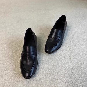 Vintage-style <b>Oxford</b> <b>Shoes</b> Versatile Single <b>Shoes</b> for <b>Women</b> Simple Style Thick Heel Round Toe Small Leather <b>Shoes</b> - Product Image 2