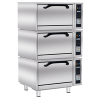 Cuisinière à riz électrique à triple couche grande capacité en acier inoxydable, équipement de cuisson, machine à vapeur pour restaurant, cantine