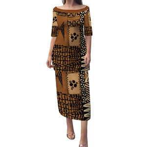 Envío de la gota <span class=keywords><strong>Ropa</strong></span> Tongan <span class=keywords><strong>Ropa</strong></span> Un hombro Isla Vestidos Tonga Puletasi - Product Image 2