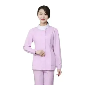 Uniforme <span class=keywords><strong>d</strong></span>'infirmière à col volanté, ensemble deux pièces à manches longues, <span class=keywords><strong>tenue</strong></span> <span class=keywords><strong>d</strong></span>'été, blouse <span class=keywords><strong>d</strong></span>'infirmière, vêtements de travail en pharmacie, ensemble à manches courtes - Product Image 5