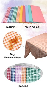 <span class=keywords><strong>Nappe</strong></span> en <span class=keywords><strong>papier</strong></span> kraft jetable classique à carreaux, imperméable, adaptée aux fêtes quotidiennes, aux mariages et aux anniversaires. - Product Image 3