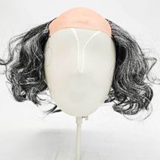 Perruques brésiliennes Marquay cheveux bouclés à vague lâche avec frange 10 "16" 32 "longueurs en noeuds blanchis brun chocolat rougeâtre - Product Image 1