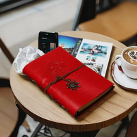 Carnet en cuir PU A5 A6 A7, 160 pages, design moderne ancre et boussole gravé, journal de voyage, cadeaux de bienvenue pour lui et elle, portable
