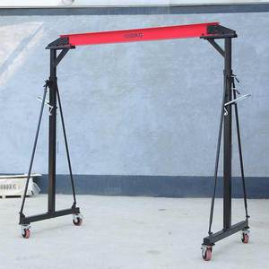 Mini grue à portique en acier léger de 1 tonne et 2 tonnes à vendre, grue à pont mobile et portable à hauteur réglable pour hôtels - Product Image 3