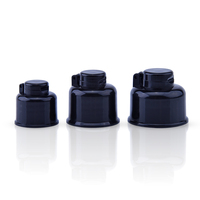 Bouchon à vis noir en plastique à ouverture rapide 20/410 24/410 28/410, fermeture côtelée anti-déversement pour bouteilles de shampoing et de gel douche à usage cosmétique