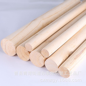 ไม้กลมทำจากไม้สน สีธรรมชาติ วัสดุงานฝีมือ อุปกรณ์ DIY ความยาวหลากหลาย - Product Image 2