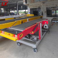 Convoyeur à bande télescopique LX, système de convoyage industriel pour le déchargement de conteneurs, convoyeur de chargement de camions avec plateforme hydraulique