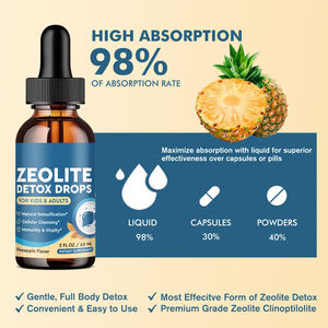 Zeolite Detox para Niños en Gotas Líquidas con Vitaminas <span class=keywords><strong>B12</strong></span> Puras, Gotas de Zeolita Clinoptilolita para Niños, Suplemento de Limpieza Detox - Product Image 4