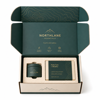 Boîte cadeau en carton ondulé de qualité supérieure, emballage en papier imprimé sur mesure avec insert en papier personnalisé pour ensemble de soins personnels