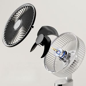 Ventilateur sur pied à circulation d'air réglable, USB, 3 vitesses, direction haut-bas, vent puissant, en plastique durable - Product Image 6