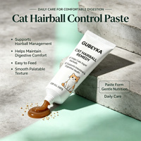 Pâte de supplément anti-boules de poils pour chats avec formule naturelle à base d'herbe à chat, absorption rapide et soutien digestif pour le soulagement des boules de poils
